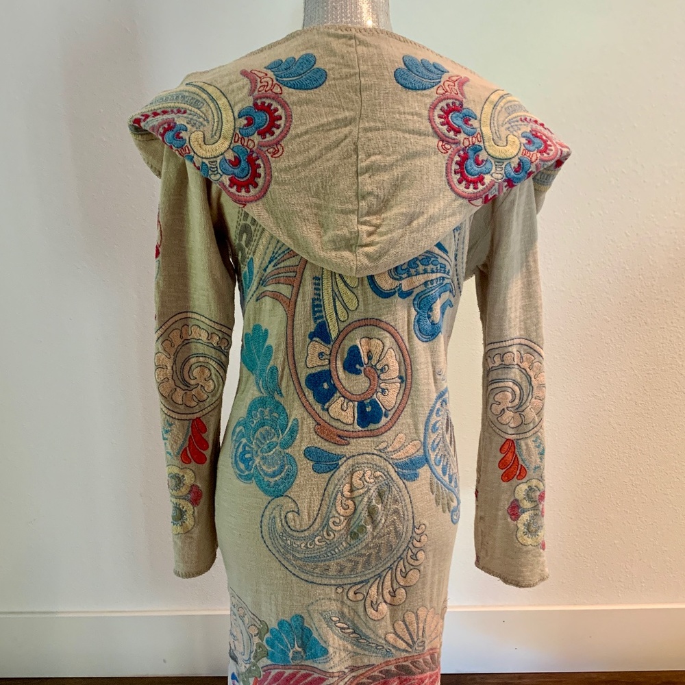 Johnny Was Embroidered Wrap Jacket